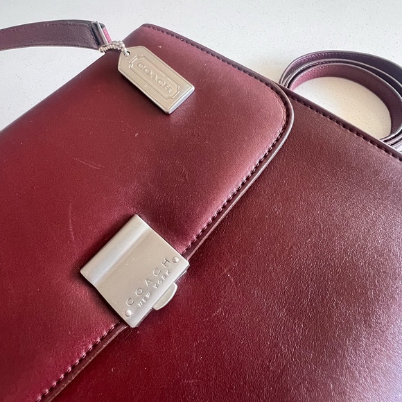 Rare Coach 6701 Bridle Top Handle Kelly Bag, Burgundy, Good Vintage Condition - Picture 12 of 16